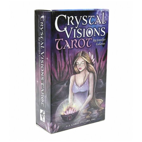 Гадальные карты U.S. Games Systems Таро Crystal Visions Tarot, 78 карт, фиолетовый, 300 гадальные карты u s games systems таро morgan s tarot 88 карт белый фиолетовый 385