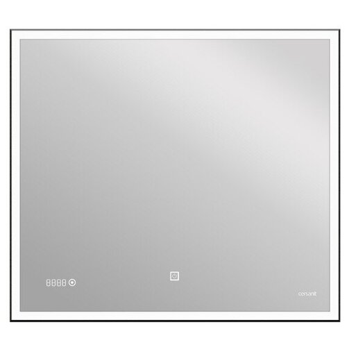 фото Зеркало cersanit design kn-lu-led011*80-d-os 80x70 с подсветкой, часы