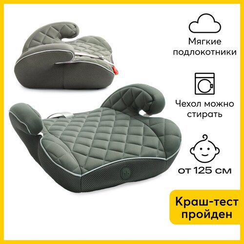 группа 2 3 от 15 до 36 кг happy baby бустер rider Бустер группа 2/3 (15-36 кг) Happy Baby Booster Rider, dark olive