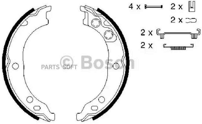 BOSCH 0986487712 Колодки тормозные барабанные