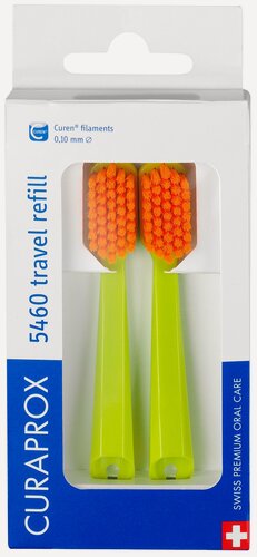 Изображение товара Сменные зубные щетки СS 5460 (2 шт.) для дорожного набора BE YOU, зеленые