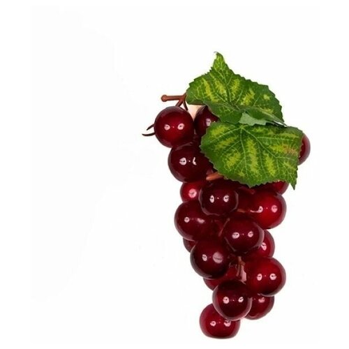 Искусственная гроздь винограда бордо, 10 см, для декора