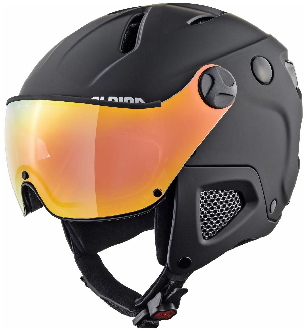 Зимний Шлем Alpina 2021-22 Attelas Visor Qv Black Matt/Gold;Colourful S2-S3 (см:53-58)