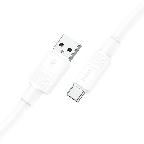 кабель usb type c hoco x84 solid 1 0м 3 0a цвет белый Кабель USB - Type-C HOCO X84 Solid, 1.0м, 3.0A, цвет: белый