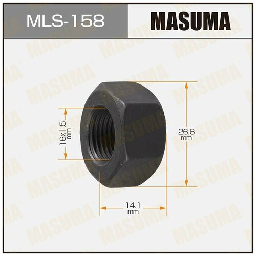 MLS-158 Гайка колесная Masuma M16x1.5(R) под ключ 27, 2 шт.