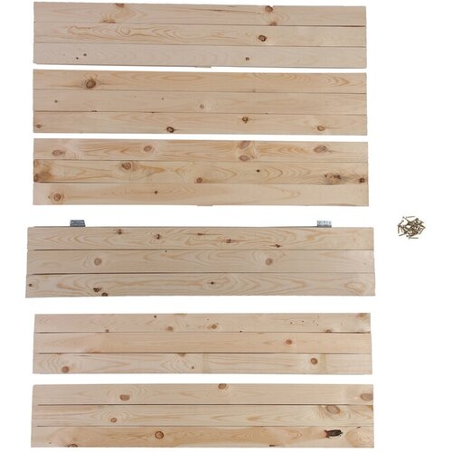 Greengo Песочница детская деревянная, без крышки, 150 × 150 × 30 см, с ящиком для игрушек, сосна, Greengo