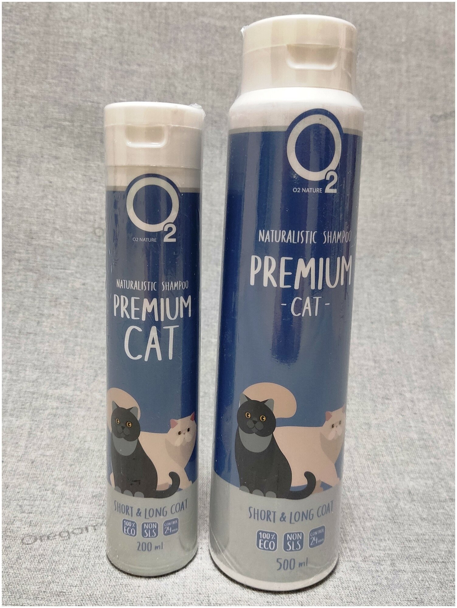 Высококачественный натуральный шампунь для кошек O2 Nature Premium Cat, 500 мл. - фотография № 1