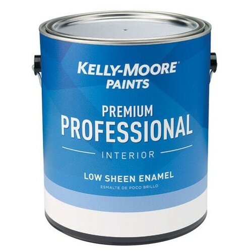 Профессиональная интерьерная краска для стен и потолков Kelly-Moore Premium Professional Interior ультраматовая белая 3,78 л