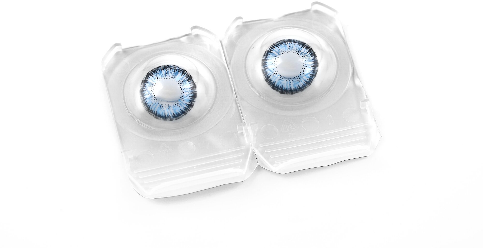 Цветные контактные линзы OKVision Fusion 3 месяца, -7.50 8.6, Blue 2, 2 шт.