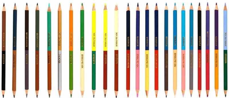 Цветные карандаши для школы 24 цвета, двусторонние трехгранные / Набор цветных карандашей для рисования школьный Гамма "Мультики"