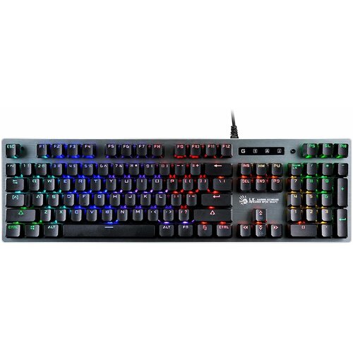 Клавиатура A4Tech Bloody B765 механическая серый USB for gamer LED (B765 GREY/NEON (GREEN SWITCH))