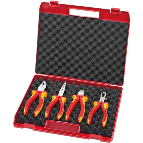 Набор инструментов KNIPEX KN-002015 RED Electro чемодан VDE, 4 пр.