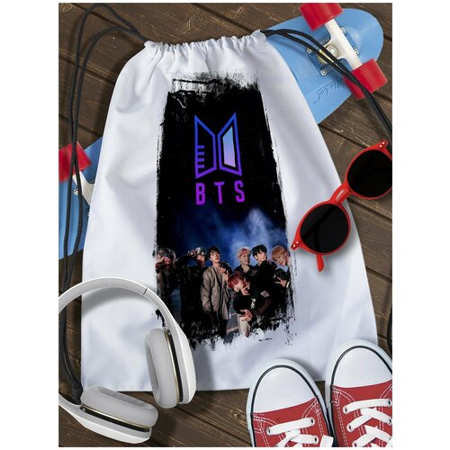 south korean groups k pop bangtan boys peripheral be album winter bouquet flo limited same card gift jin suga jung kook cosplay Мешок для сменной обуви BTS - 3053