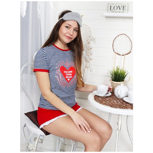 фото 30292 пижама: футболка шорты "love" liza volkova размер