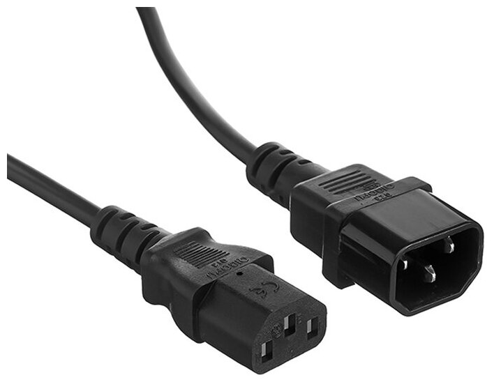 EXEGATE кабели EP280632RUS Кабель монитор - компьютер UPS->устройство Power EC-5P IEC 320 С13->С14 VDE-250V-3 1.0mm2 медь черный 5м.