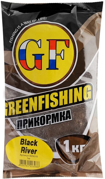 Прикормка Greenfishing GF, Black River, 1 кг