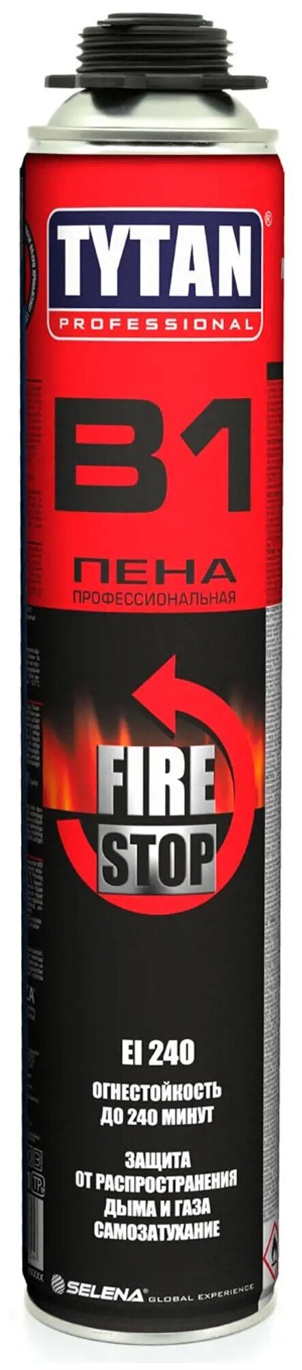 фото Пена монтажная TYTAN В1 огнеупорная 750 мл