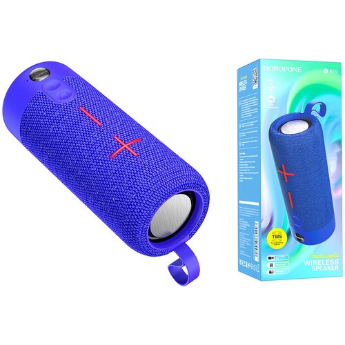 Портативная беспроводная колонка BOROFONE BR19 Euphony sports BT speaker (синяя) Bluetooth/переносная/водостойкая