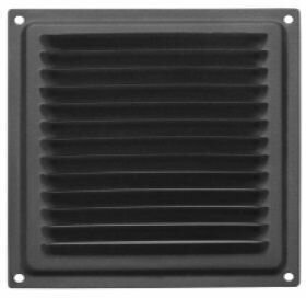 Решетка вентиляционная 150х150 с сеткой, черная (комплект 20 шт) - фотография № 2
