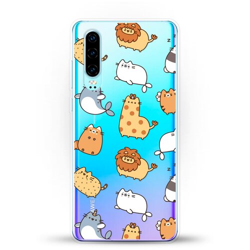 фото Силиконовый чехол котики на huawei p30 andy & paul