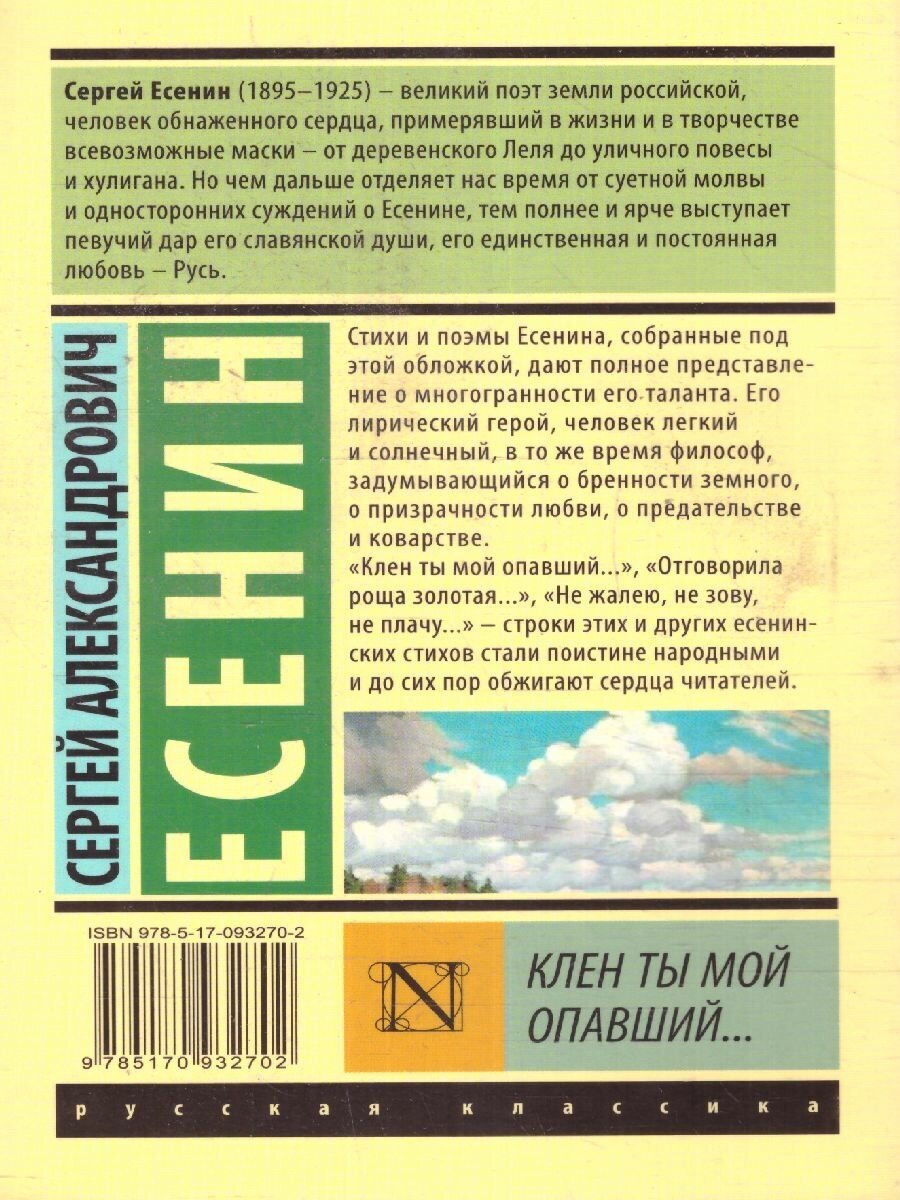 Клен ты мой опавший... (Есенин Сергей Александрович) - фото №13