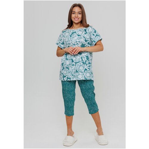 фото Костюм с бриджами modellini 1754 зеленый, 50 размер