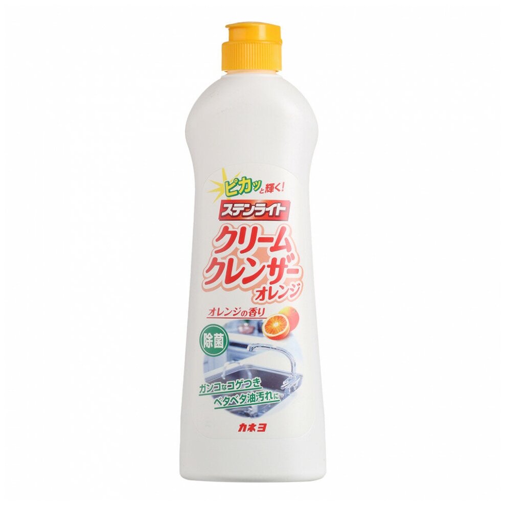 KANEYO Крем чистящий для кухни Апельсиновая свежесть, 400 г (Япония) - фотография № 8
