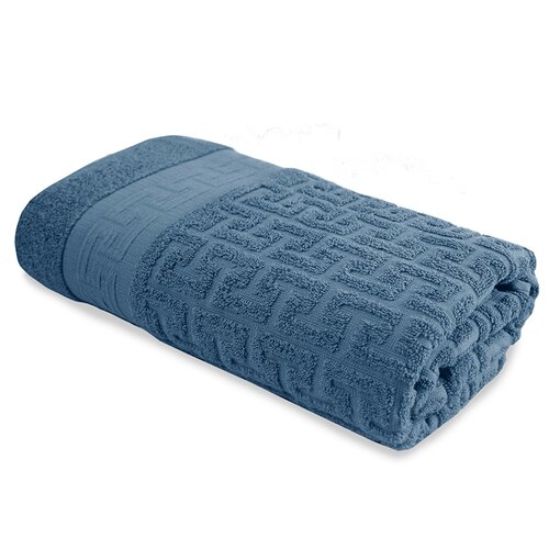 фото Махровое полотенце ст коринф м5021_01 l 70*130 син bravo