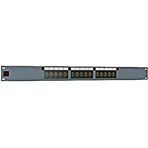 Патч-панель Molex MTPID-00145-30P телефонная коммутационная 30 портов RJ45, коннекторы KATT 2 пары, высота 1U, графитовая