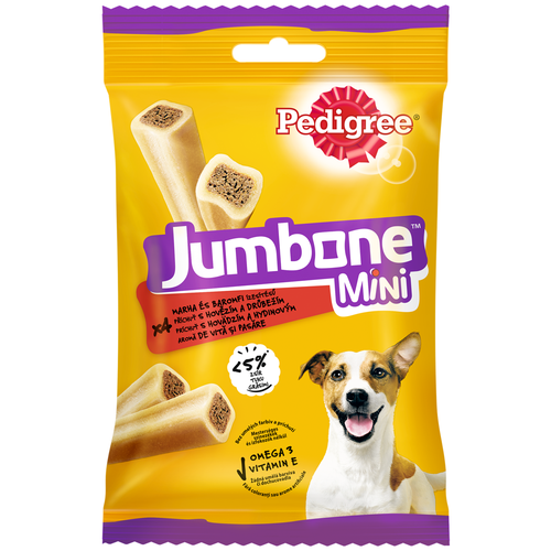 Лакомство для взрослых собак мелких пород PEDIGREE® Jumbone™ Mini с говядиной и курицей, 160г