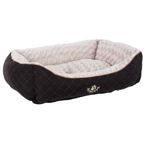 Лежак для собак и кошек Scruffs Wilton Box Bed 75х60х20 см 75 см 60 см черный 20 см