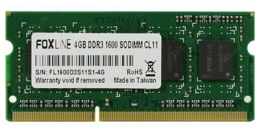 Оперативная память Foxline FL1600D3S11S1-4G