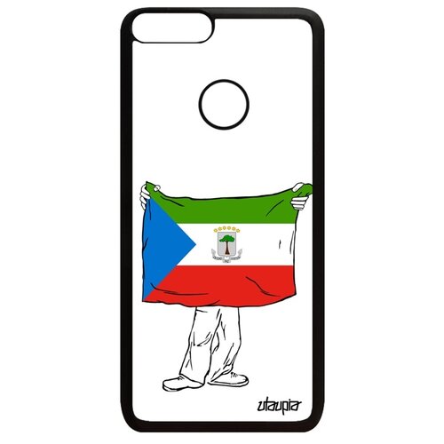 фото Чехол для мобильного p smart 2018, "флаг гвинеи экваториальной с руками" туризм путешествие utaupia