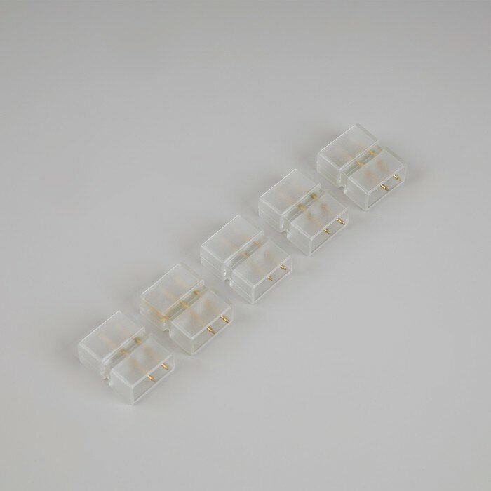 Набор коннекторов для гибкого неона 6 x 12 мм, 5 штук - фотография № 1