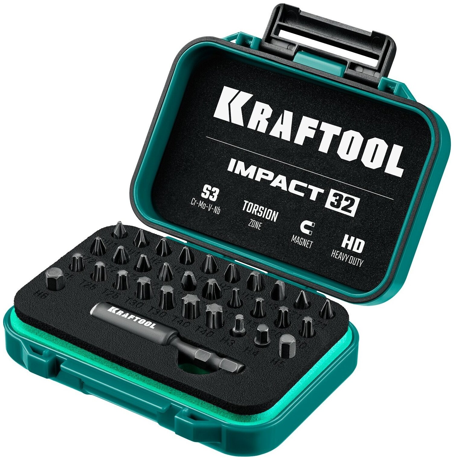 KRAFTOOL Impact-32, 32 шт, набор ударных бит (26066-H32)