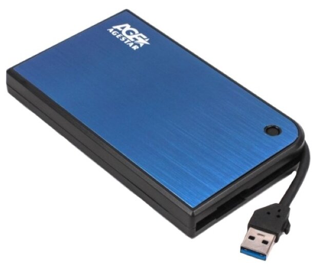 Корпус 2.5" AgeStar 3UB2A14 SATA, USB3.0 Blue