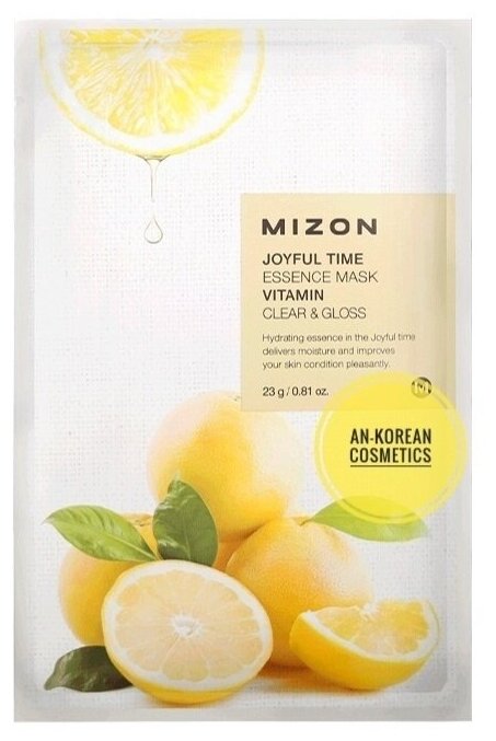 MIZON Тканевая маска для лица с витамином С Joyful Time Essence Mask Vitamin C