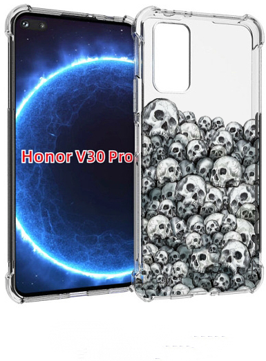 Чехол задняя-панель-накладка-бампер MyPads гора из черепов для Huawei Honor V30 Pro/View 30 Pro (OXF-AN10)/V30/Nova 6/Nova 6 5G противоударный