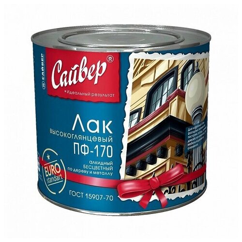 Лак по дереву и металлу Сайвер высокоглянцевый 1,8 кг