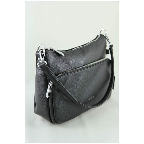 фото Сумка женская на плечо из экокожи valle mitto black