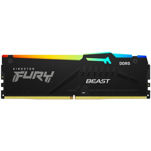 Оперативная память DDR5 DIMM 32Гб 5200MHz CL40, KF552C40BBA-32 Kingston FURY Beast Black RGB модуль памяти kingston fury beast black rgb xmp ddr5 dimm 5200mhz pc41600 cl40 32gb kf552c40bba 32