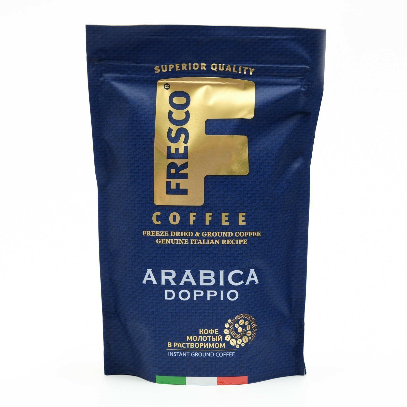 Кофе растворимый Fresco Arabica Doppio с добавлением молотого, мягкая упаковка, 190 г