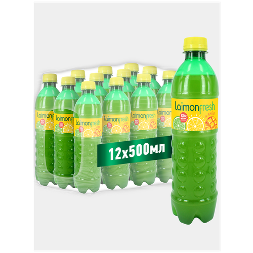 Газированный напиток Laimon Fresh Mango, 0.5 л, пластиковая бутылка, 12 шт.