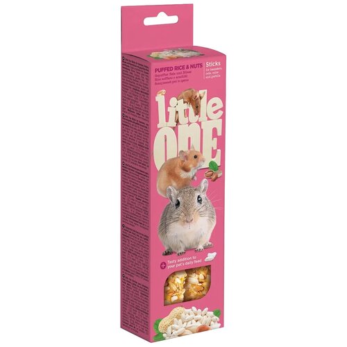 Лакомство для Little One Sticks Puffed rice & Nuts, 110 г, 2 шт. в уп. лакомство для грызунов little one фрукты и орехи 2×60 г