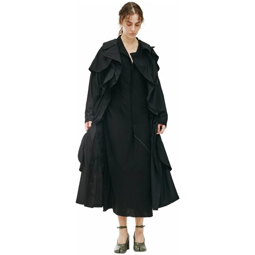 фото Yohji yamamoto шерстяное пальто с объемными кругами 2