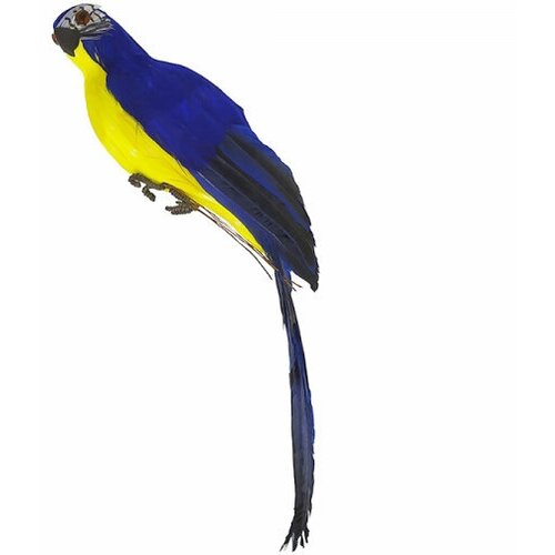 Попугай перьевой Пират средний пиратский на плечо, цвет синий, размер 35 см. Пиратская вечеринка.