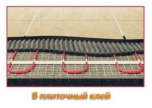 пол теплый (мат) 7,00 м2 - 1060 Вт Warmstad WSM двухжильный - фото №19