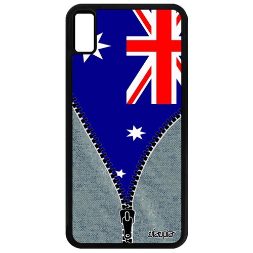 фото Чехол для мобильного apple iphone xs max, "флаг австралии на молнии" путешествие патриот utaupia