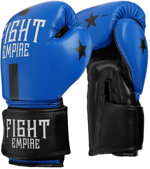 FIGHT EMPIRE Перчатки боксёрские детские FIGHT EMPIRE, синие, размер 8 oz