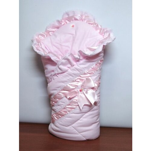 конверт одеяло на выписку baby nice сердечки розовый Одеяло-конверт на выписку Ева розовый